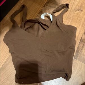 Lululemon Athletica Brown V-Neck Tank Top